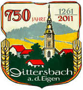 das offizielle Wappen zum Jubiläum ''750 Jahre Dittersbach auf dem Eigen'' im Jahr 2011